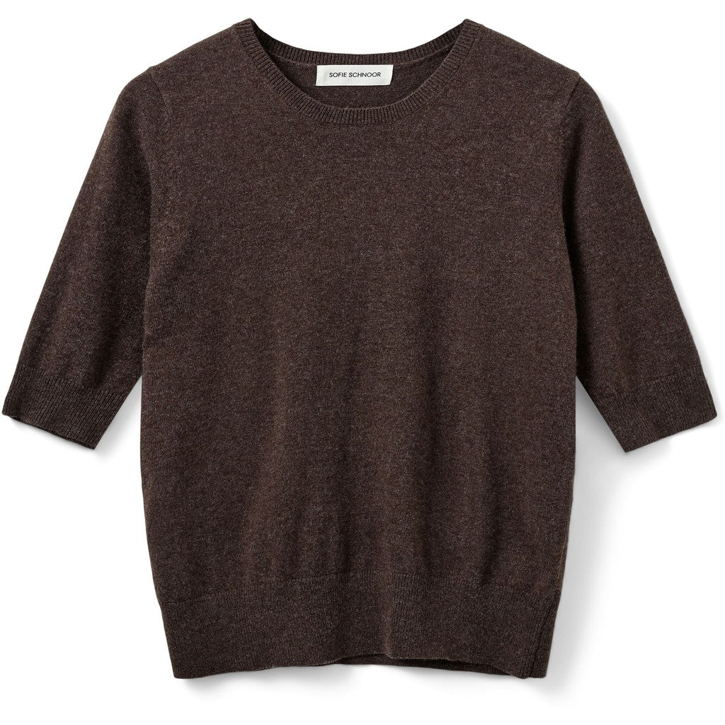Short sleeve sweater in Brown | Sofie Schnoor