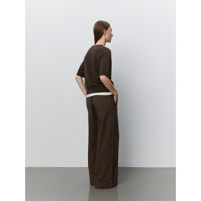 Short sleeve sweater in Brown | Sofie Schnoor