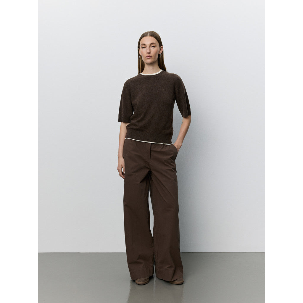 Short sleeve sweater in Brown | Sofie Schnoor