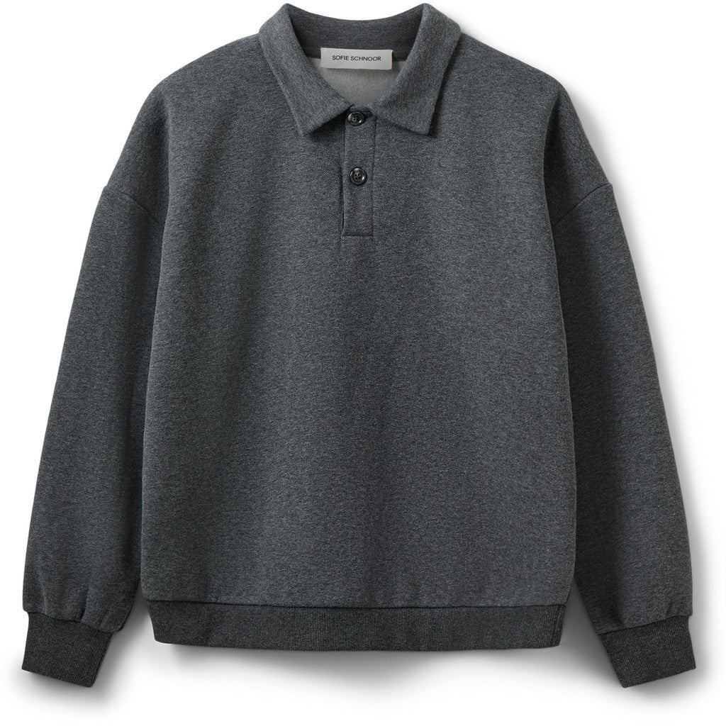 Polo sweatshirt in Dark grey | Sofie Schnoor