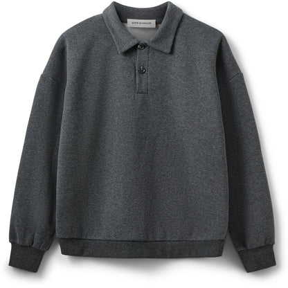 Polo sweatshirt in Dark grey | Sofie Schnoor