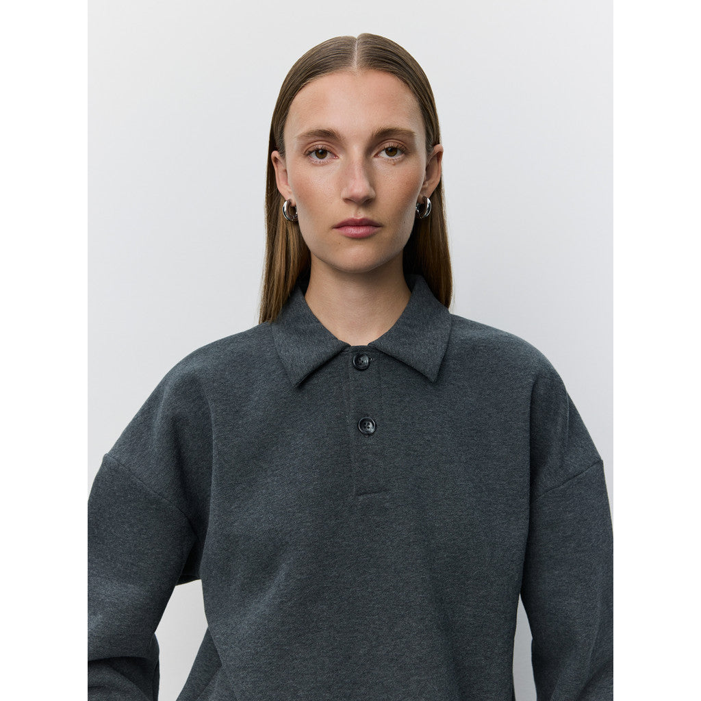 Polo sweatshirt in Dark grey | Sofie Schnoor