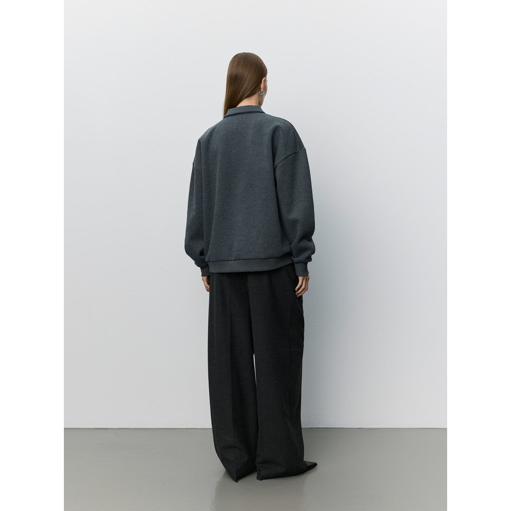 Polo sweatshirt in Dark grey | Sofie Schnoor