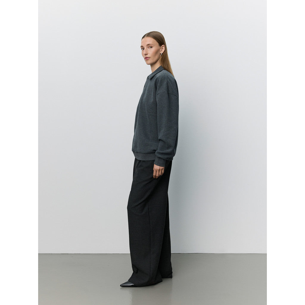 Polo sweatshirt in Dark grey | Sofie Schnoor