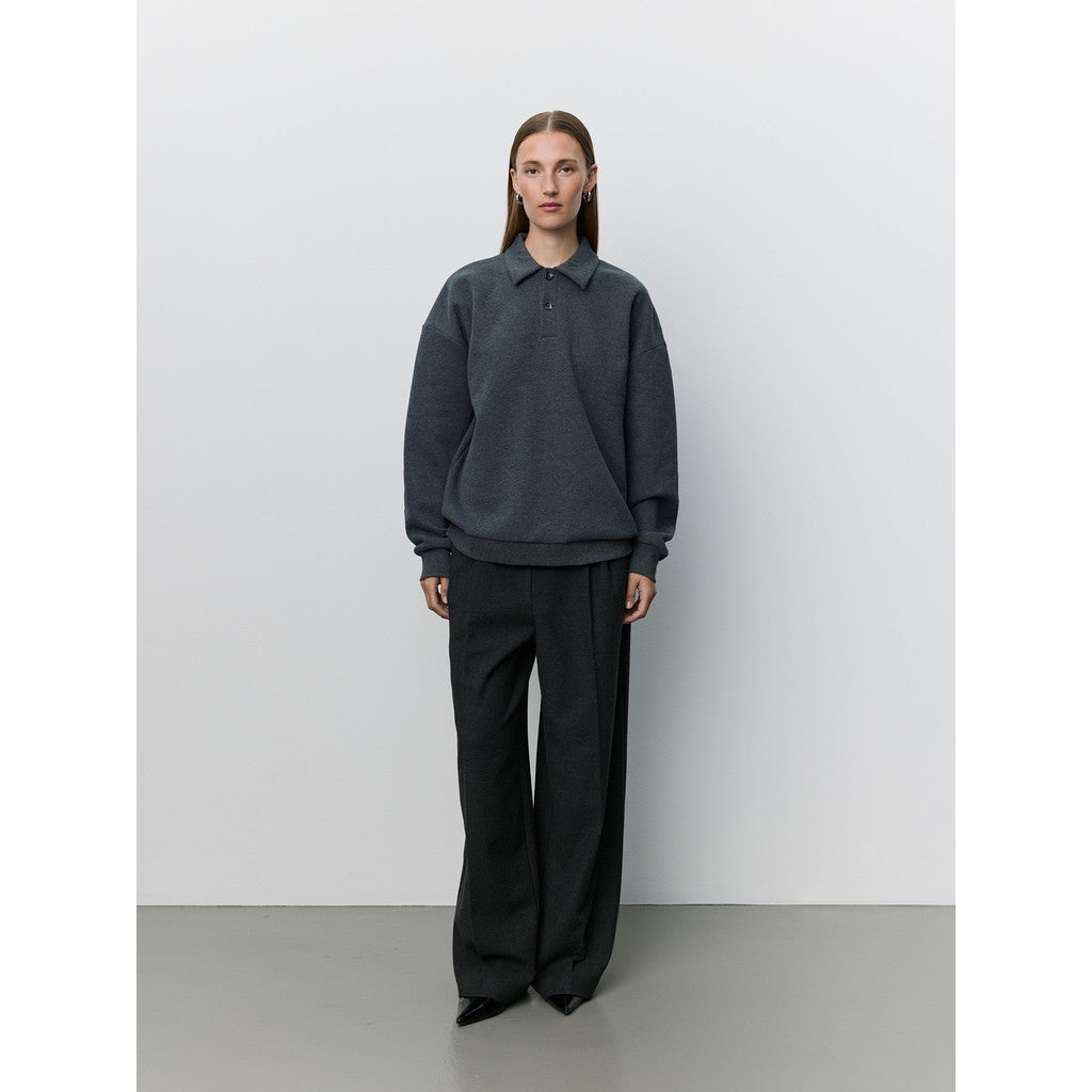 Polo sweatshirt in Dark grey | Sofie Schnoor