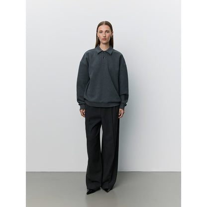 Polo sweatshirt in Dark grey | Sofie Schnoor