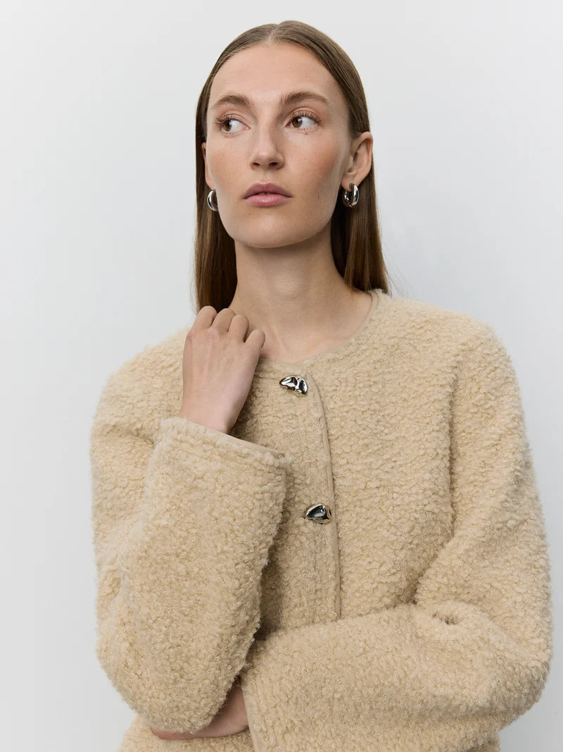 Jacket furry in Beige | Sofie Schnoor