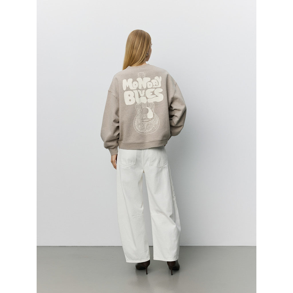Sweatshirt with print in Light Brown | Sofie Schnoor