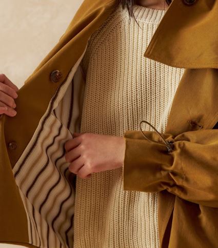 Trench coat in Khaki | Indi & Cold