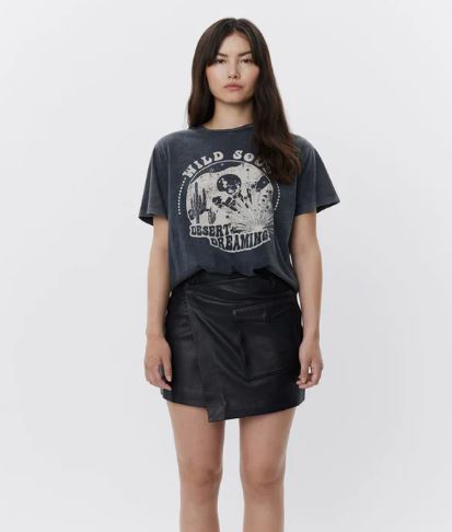 T-shirt print Stone Wash Black | Sofie Schnoor