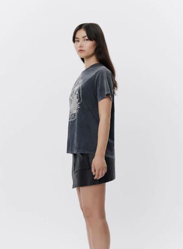 T-shirt print Stone Wash Black | Sofie Schnoor